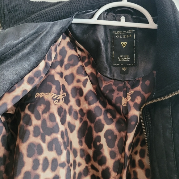 Guess Black Faux Leather Jacket - Picture 4 of 6